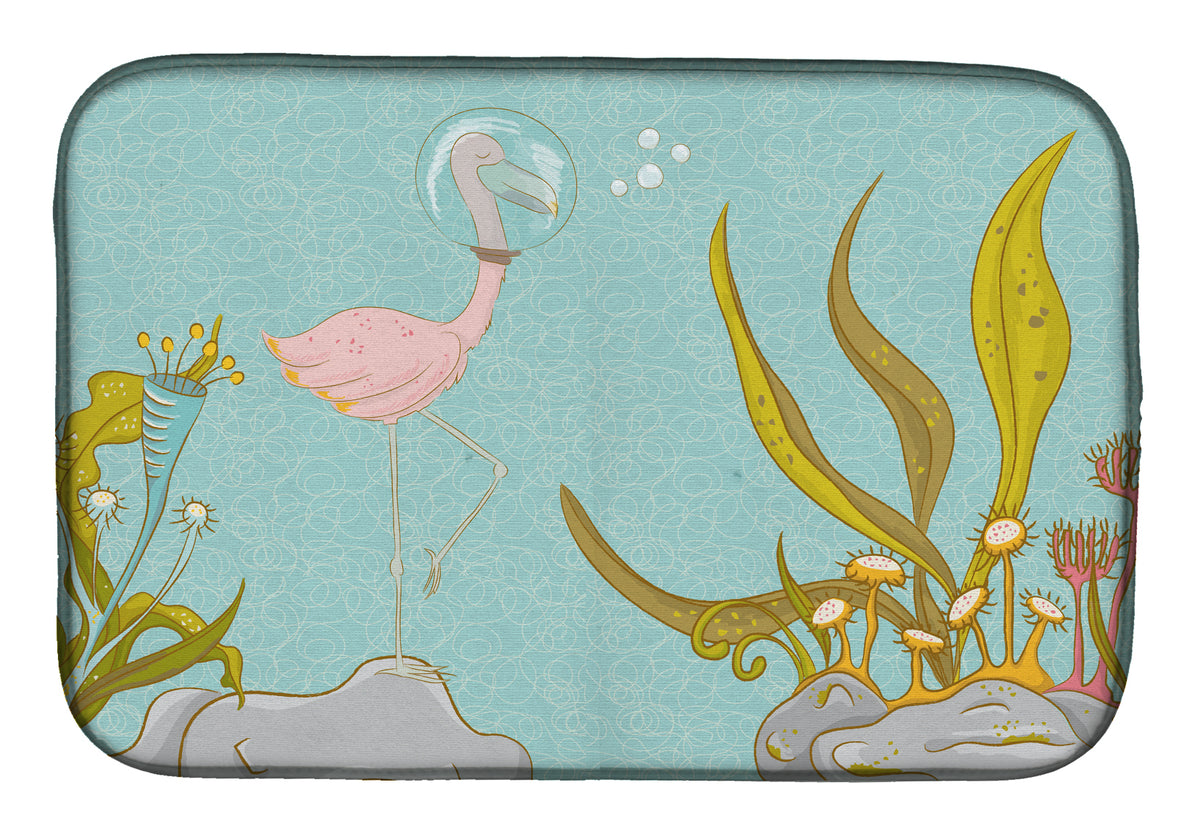 Flamingo Underwater #2 Dish Drying Mat BB8557DDM  the-store.com.