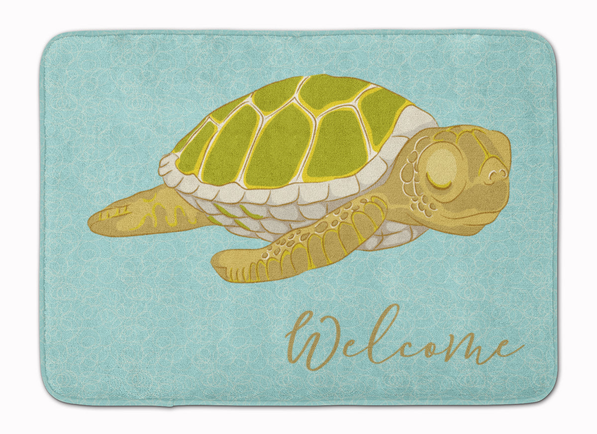 Sea Turtle Welcome Machine Washable Memory Foam Mat BB8562RUG - the-store.com