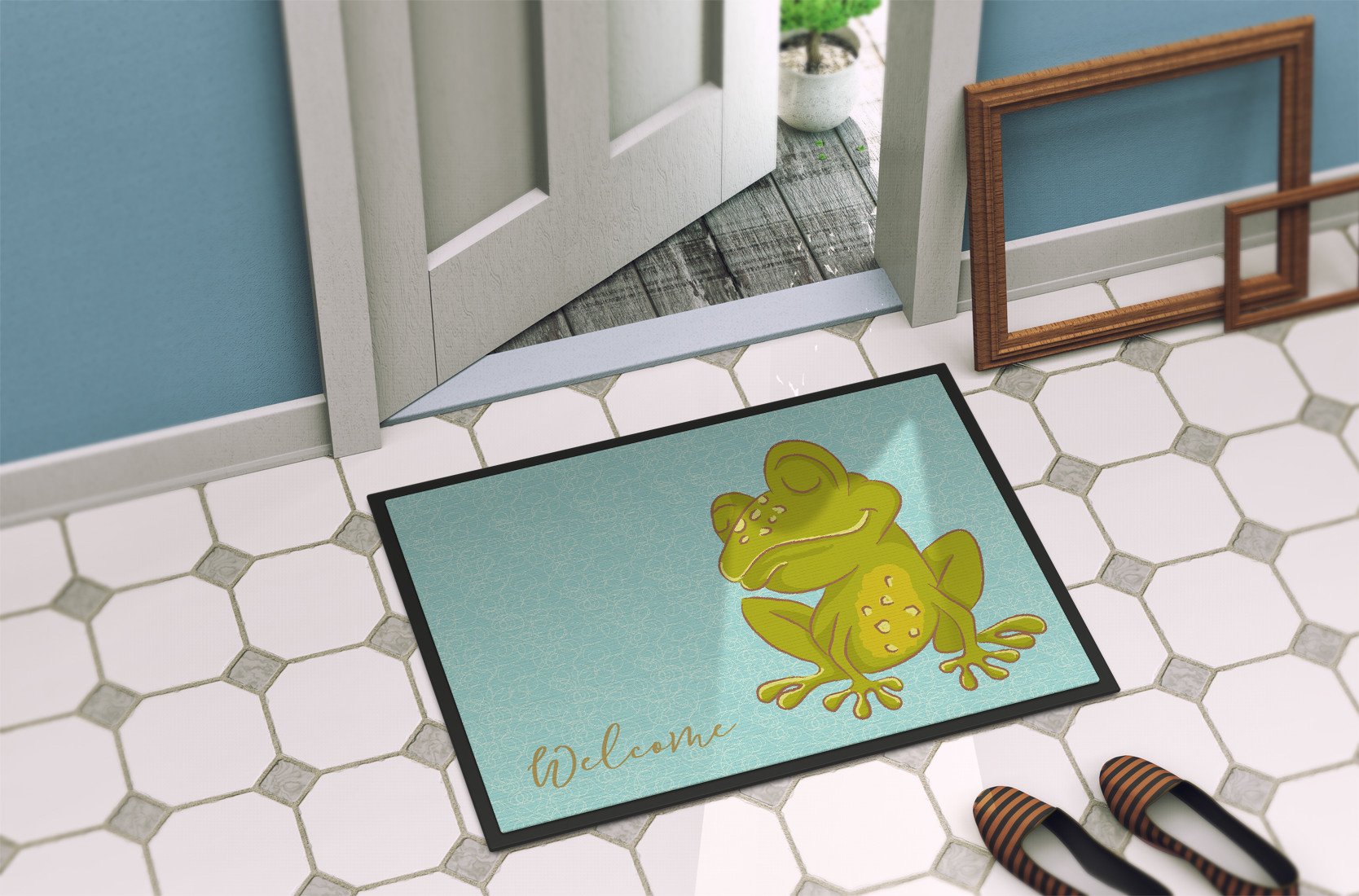 Fog Welcome Indoor or Outdoor Mat 24x36 BB8563JMAT by Caroline's Treasures