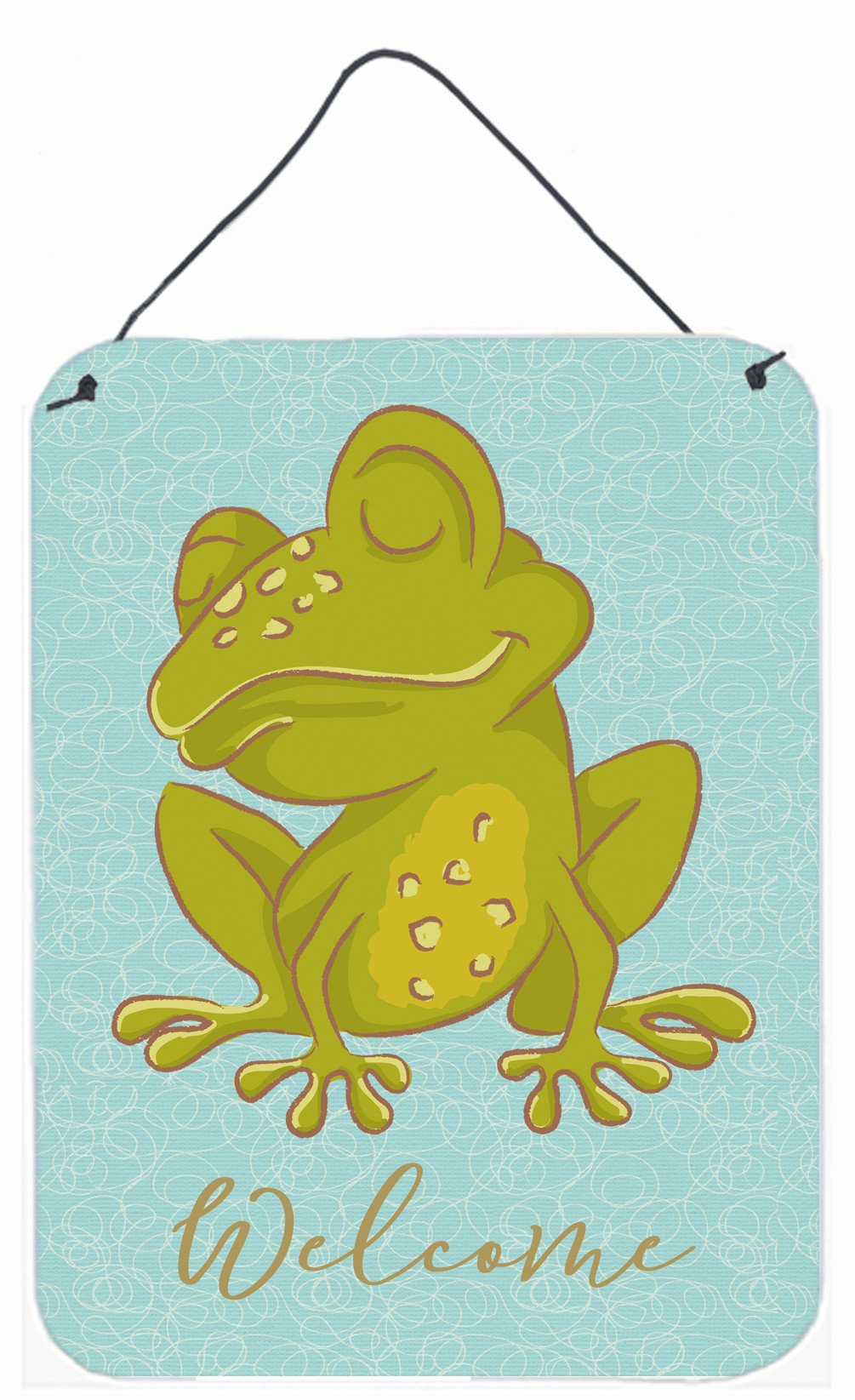 Frog Welcome Wall or Door Hanging Prints BB8564DS1216 by Caroline's Treasures