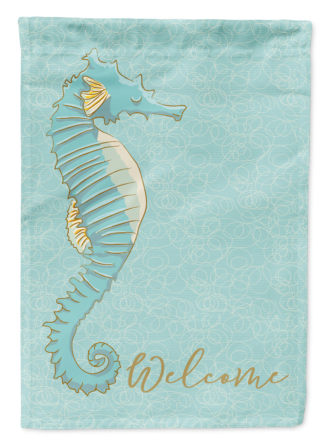 Seahorse Welcome Flag Canvas House Size BB8575CHF  the-store.com.