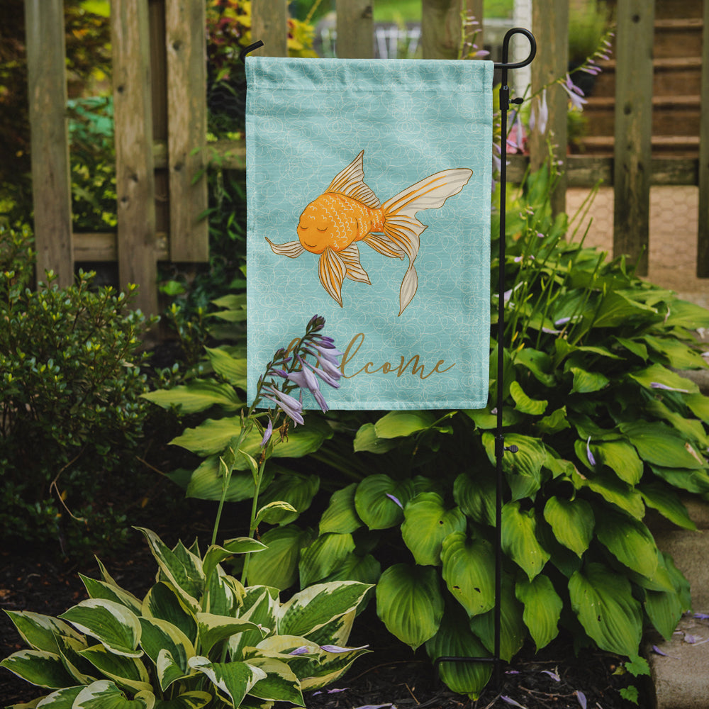 Gold Fish Welcome Flag Garden Size BB8579GF  the-store.com.