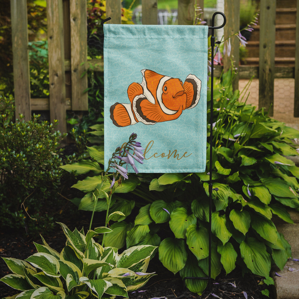 Clown Fish Welcome Flag Garden Size BB8580GF  the-store.com.