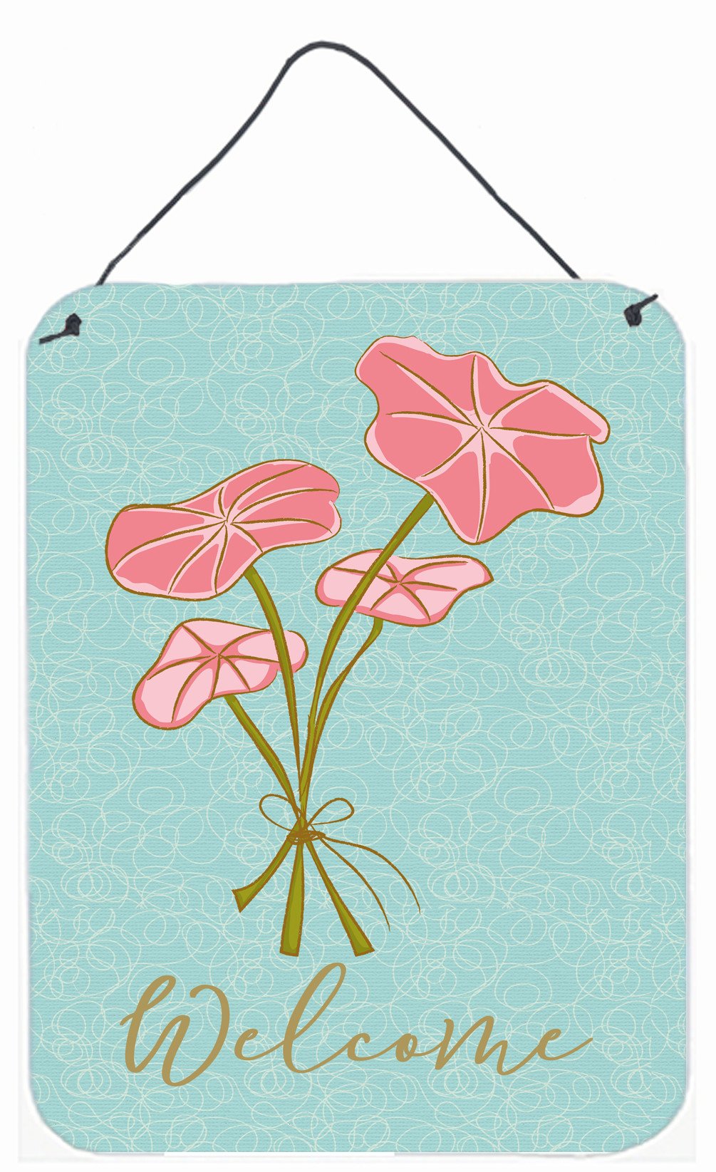 Bunch of Flowers Welcome Wall or Door Hanging Prints BB8582DS1216 by Caroline's Treasures