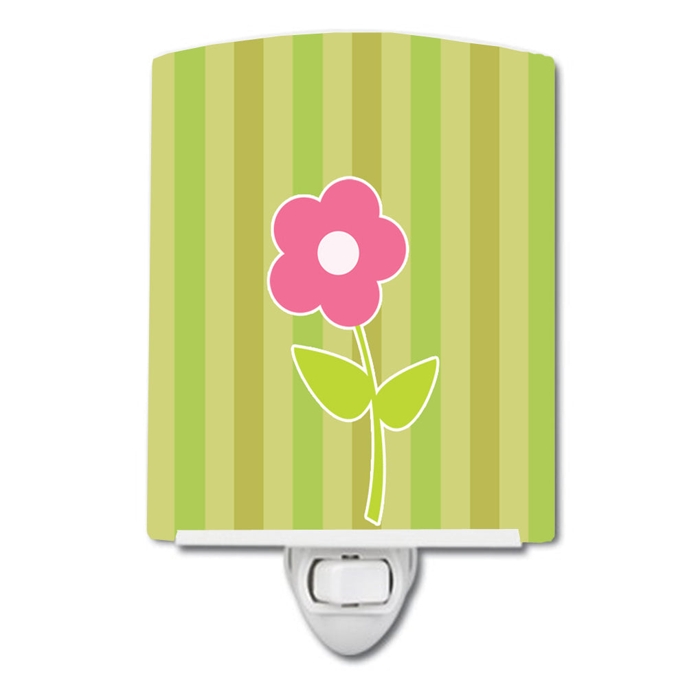 Flower on Stripes Ceramic Night Light BB8594CNL - the-store.com