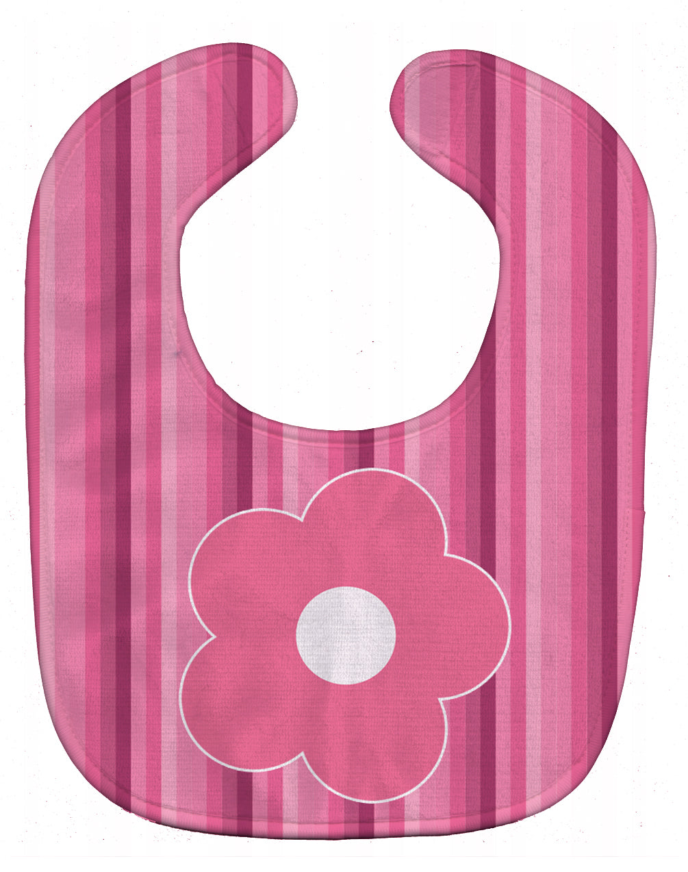 Pink Flower on Stripes Baby Bib BB8595BIB - the-store.com