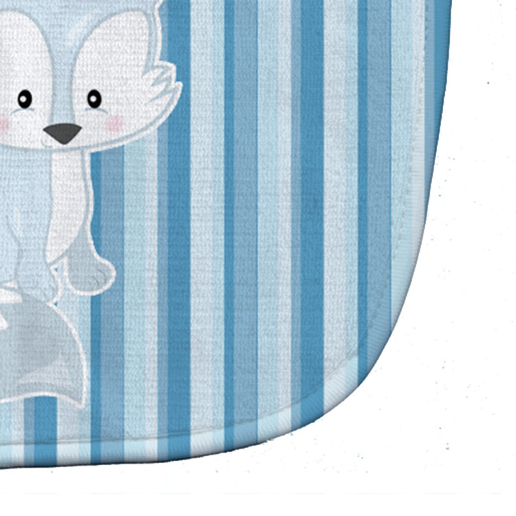 Fox on Blue Stripes Baby Bib BB8599BIB - the-store.com