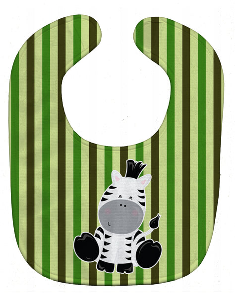 Zebra on Stripes Baby Bib BB8607BIB - the-store.com