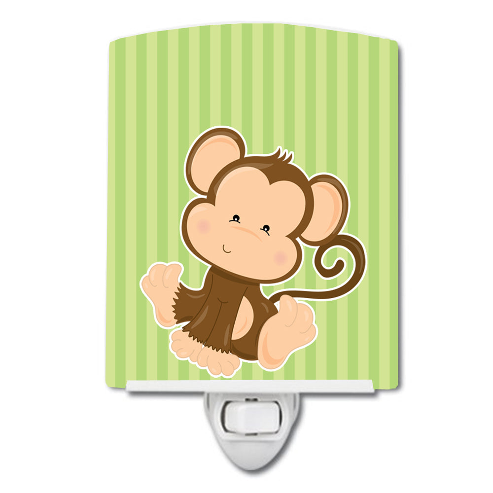 Monkey on Stripes Ceramic Night Light BB8608CNL - the-store.com