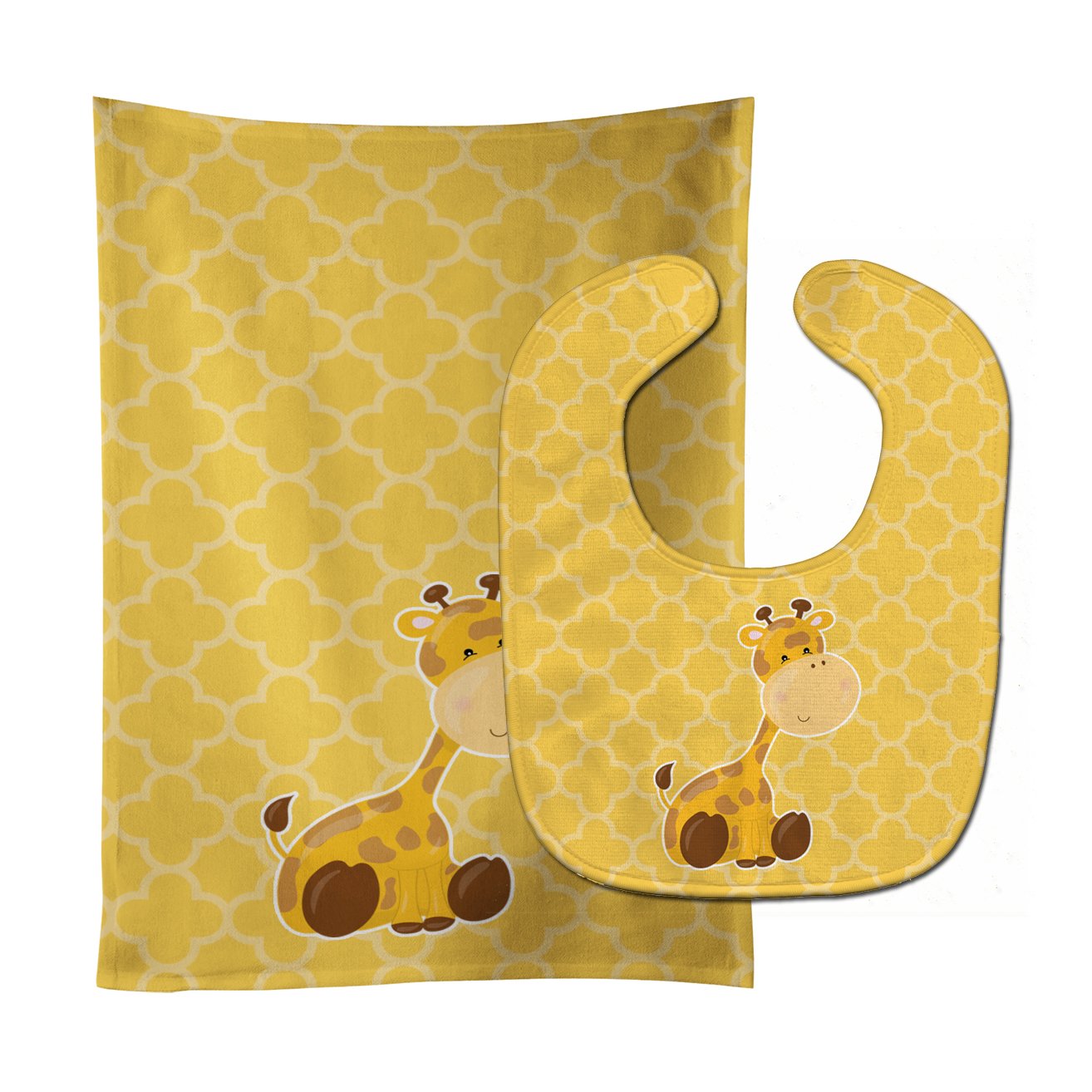 Giraffe Baby Bib & Burp Cloth BB8609STBU by Caroline's Treasures