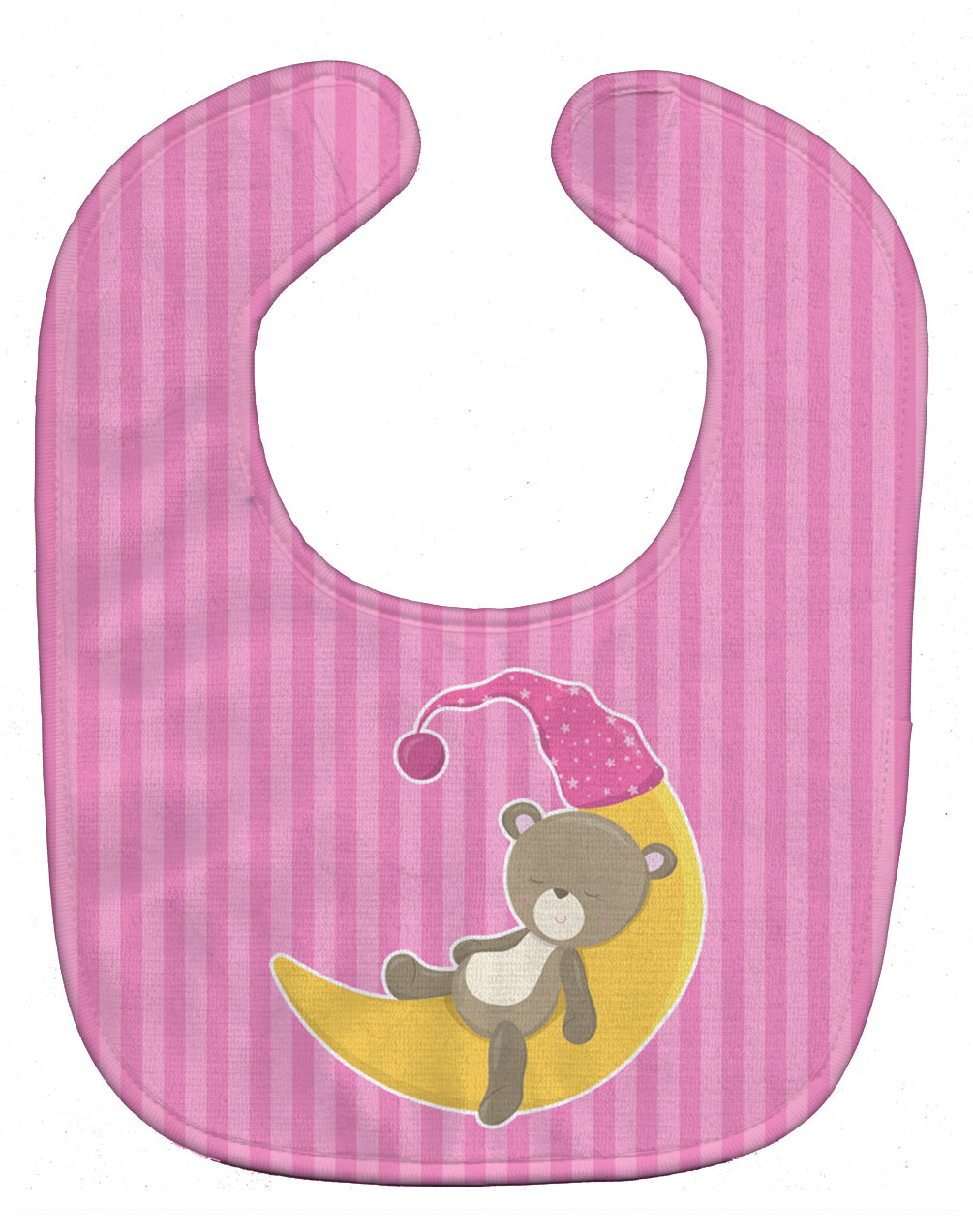 Baby Girl Bear on Moon Baby Bib BB8613BIB - the-store.com