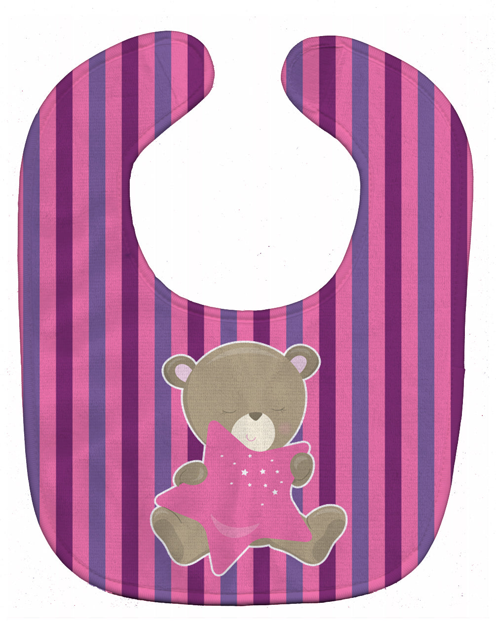 Baby Girl Bear with Star Baby Bib BB8615BIB - the-store.com