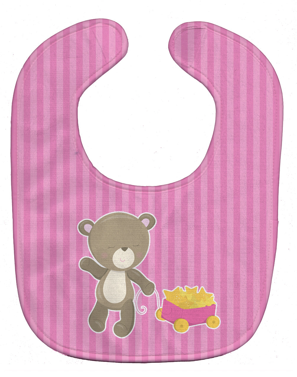 Baby Girl Bear Wagon Baby Bib BB8619BIB - the-store.com