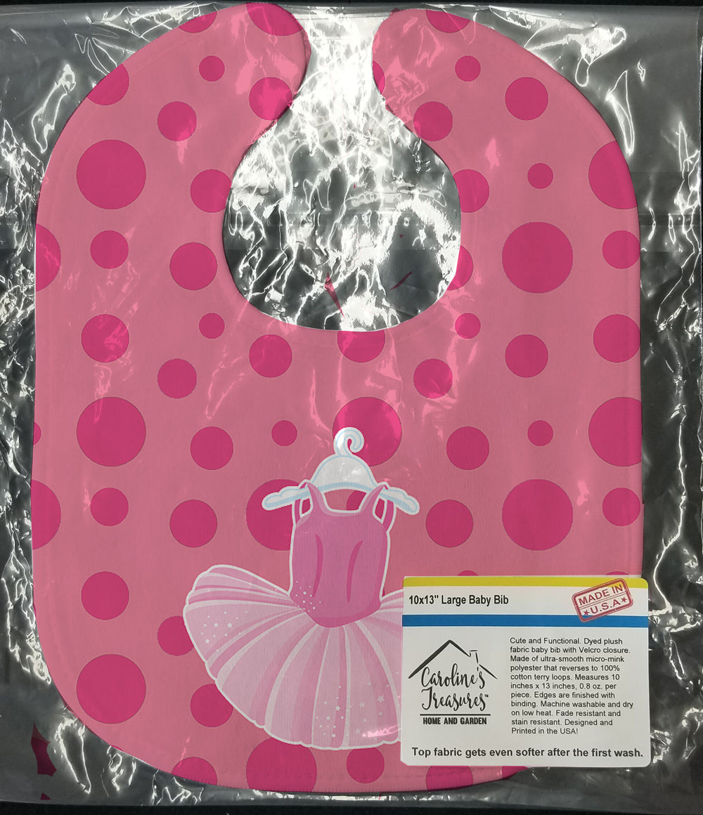 Ballet Tutu on Polka dots Baby Bib BB8626BIB - the-store.com