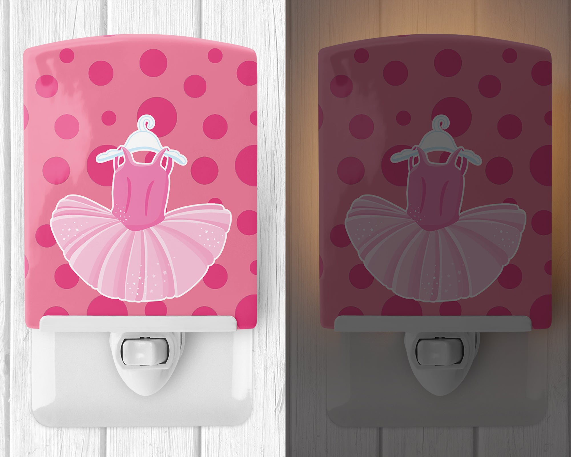 Ballet Tutu on Polka dots Ceramic Night Light BB8626CNL - the-store.com