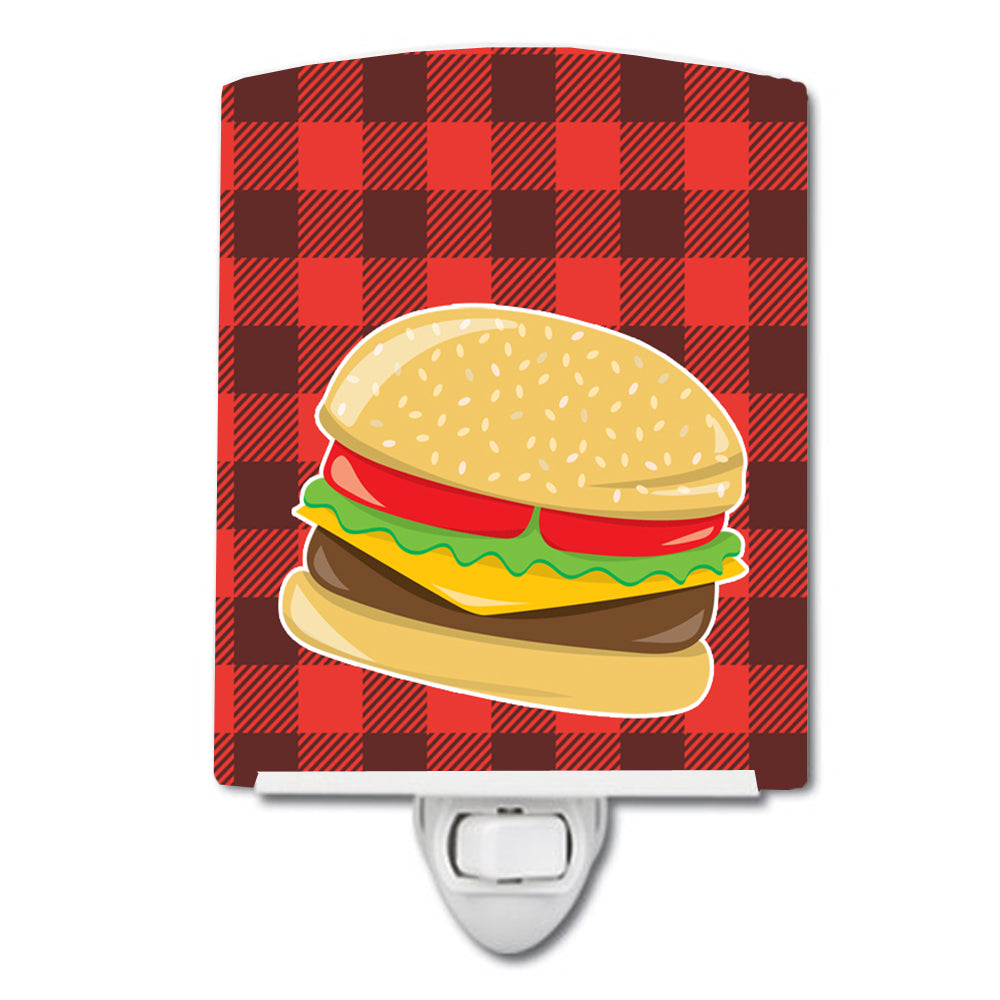 Backyard BBQ Hamburger Ceramic Night Light BB8629CNL - the-store.com