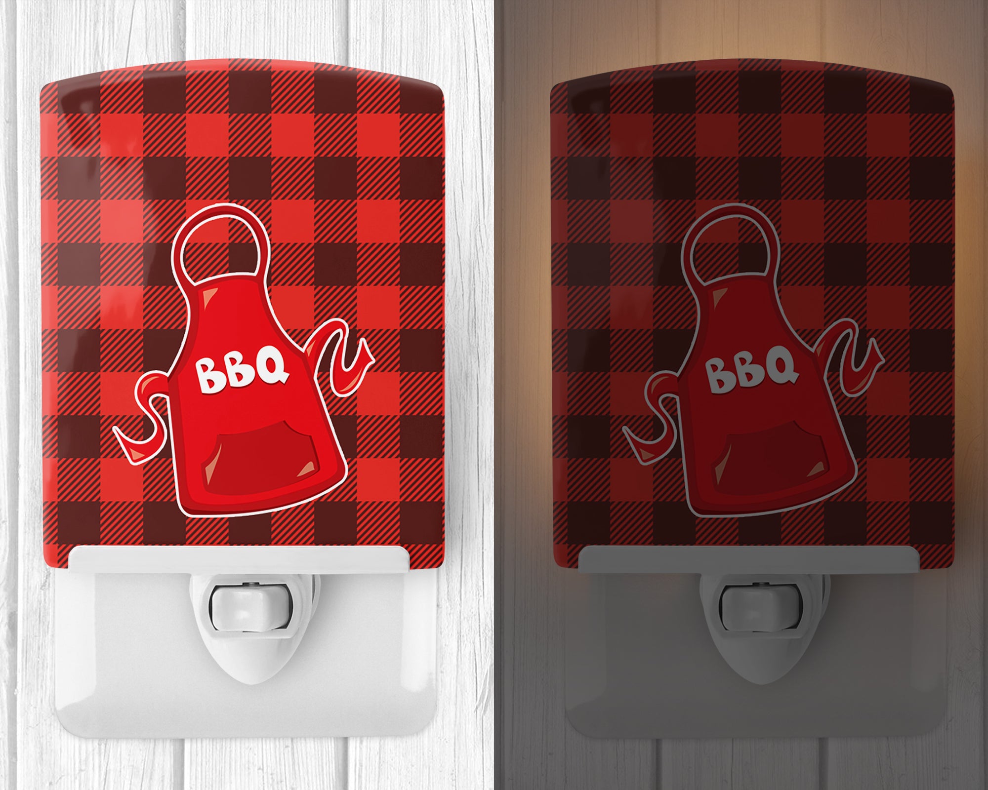 Backyard BBQ Apron Ceramic Night Light BB8634CNL - the-store.com