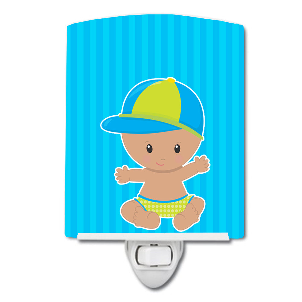 Beach Baby Boy with Hat Ceramic Night Light BB8651CNL - the-store.com