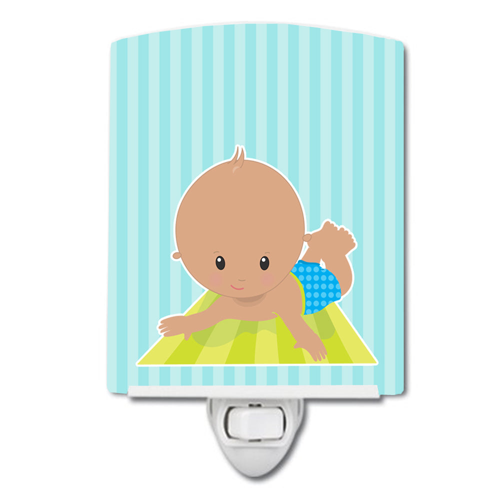 Beach Baby Boy on mat Ceramic Night Light BB8654CNL - the-store.com