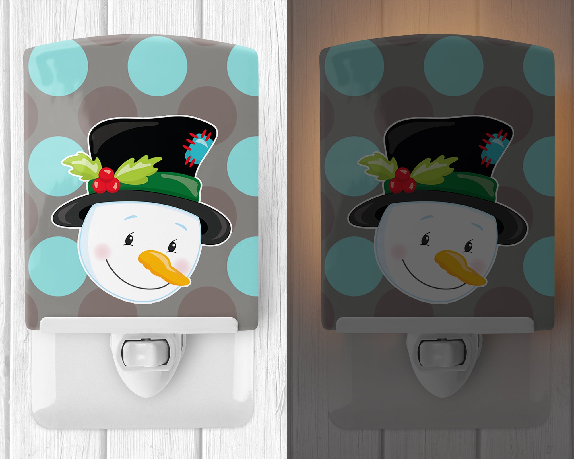 Christmas Snowman Ceramic Night Light BB8671CNL - the-store.com