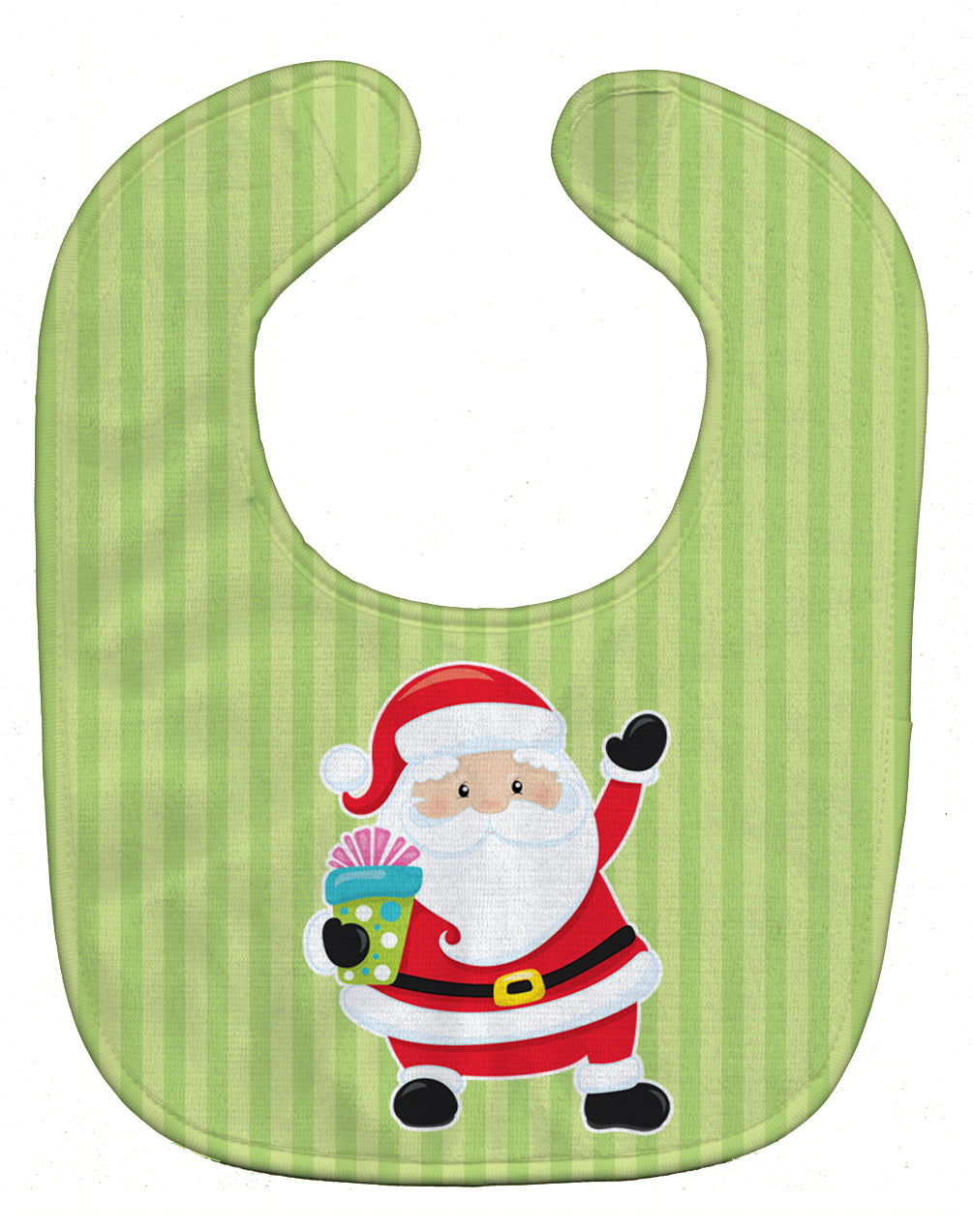 Christmas Santa Claus and Stripes Baby Bib BB8681BIB - the-store.com