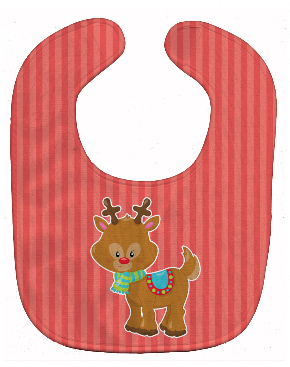 Christmas Reindeer and Stripes Baby Bib BB8683BIB - the-store.com