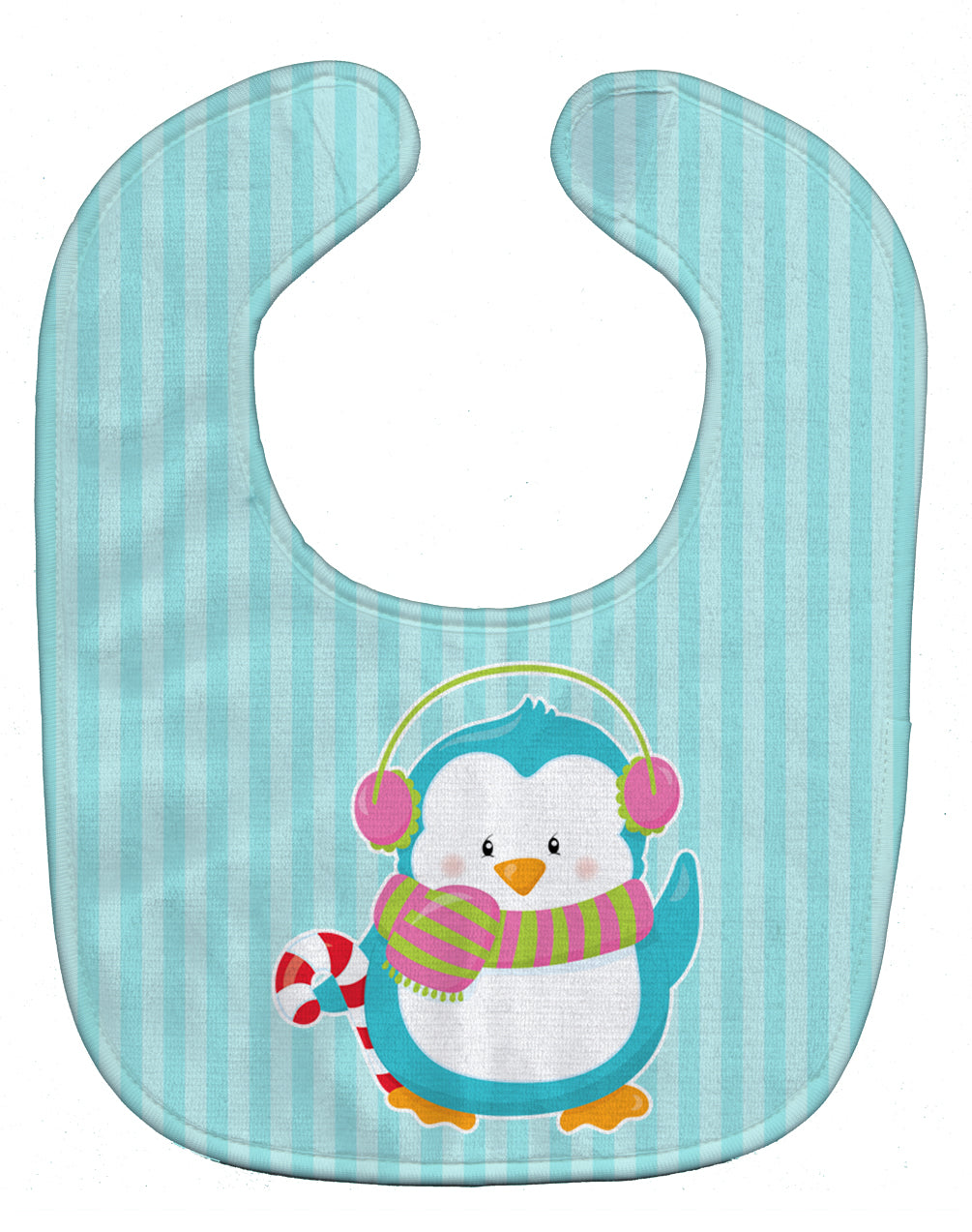 Christmas Penguin and Stripes Baby Bib BB8684BIB - the-store.com