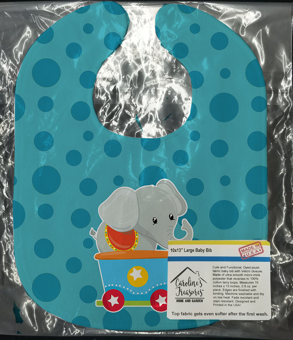 Circus Elephant Train Car Baby Bib BB8709BIB - the-store.com