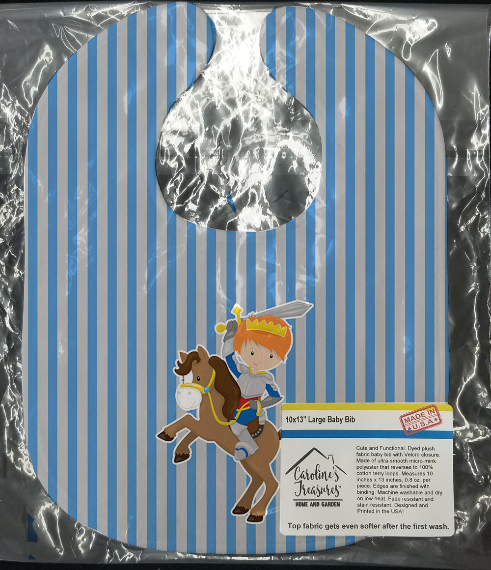 Ginger Boy Knight on Horse Baby Bib BB8747BIB - the-store.com