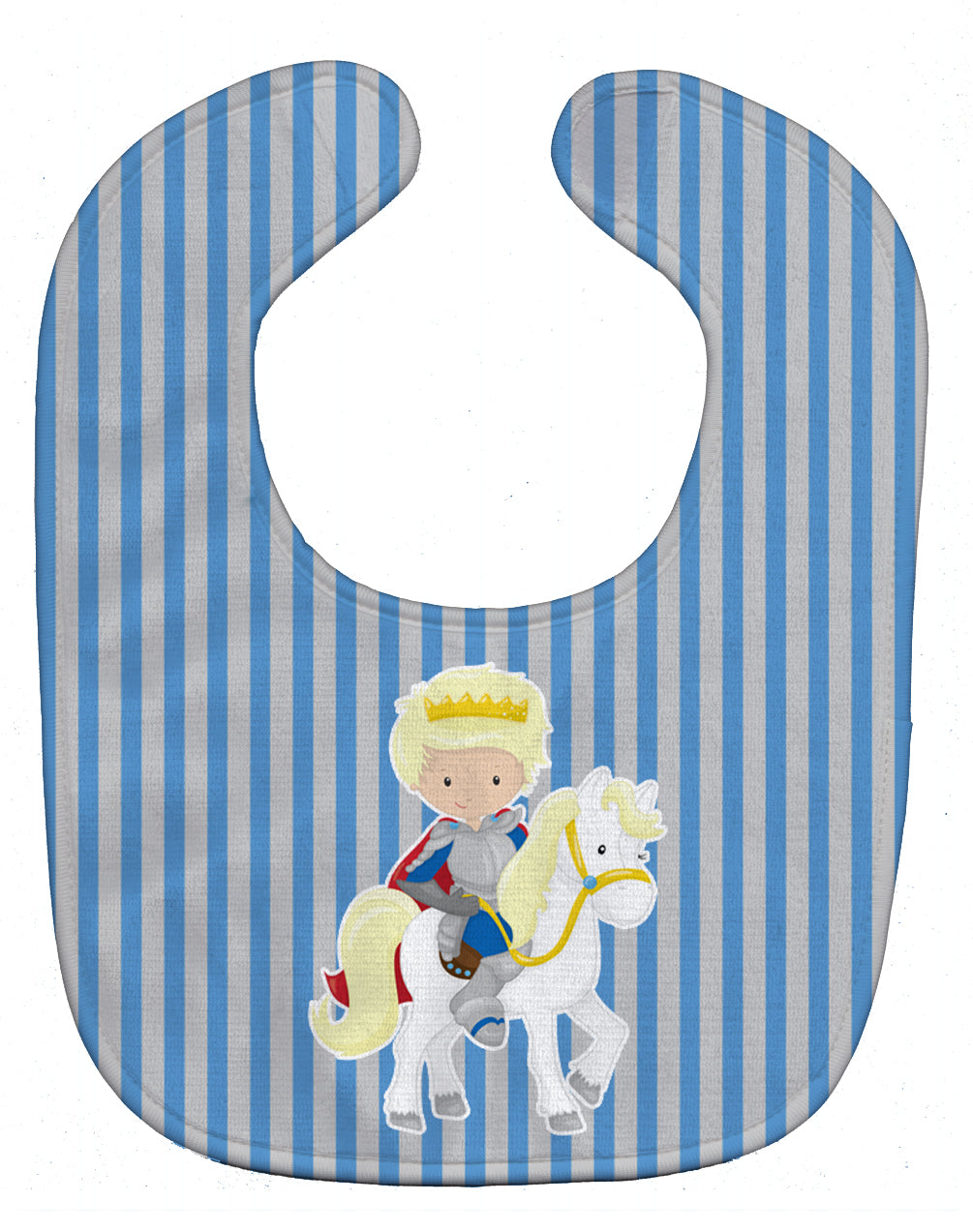 Blonde Boy Prince on Horse Baby Bib BB8749BIB - the-store.com