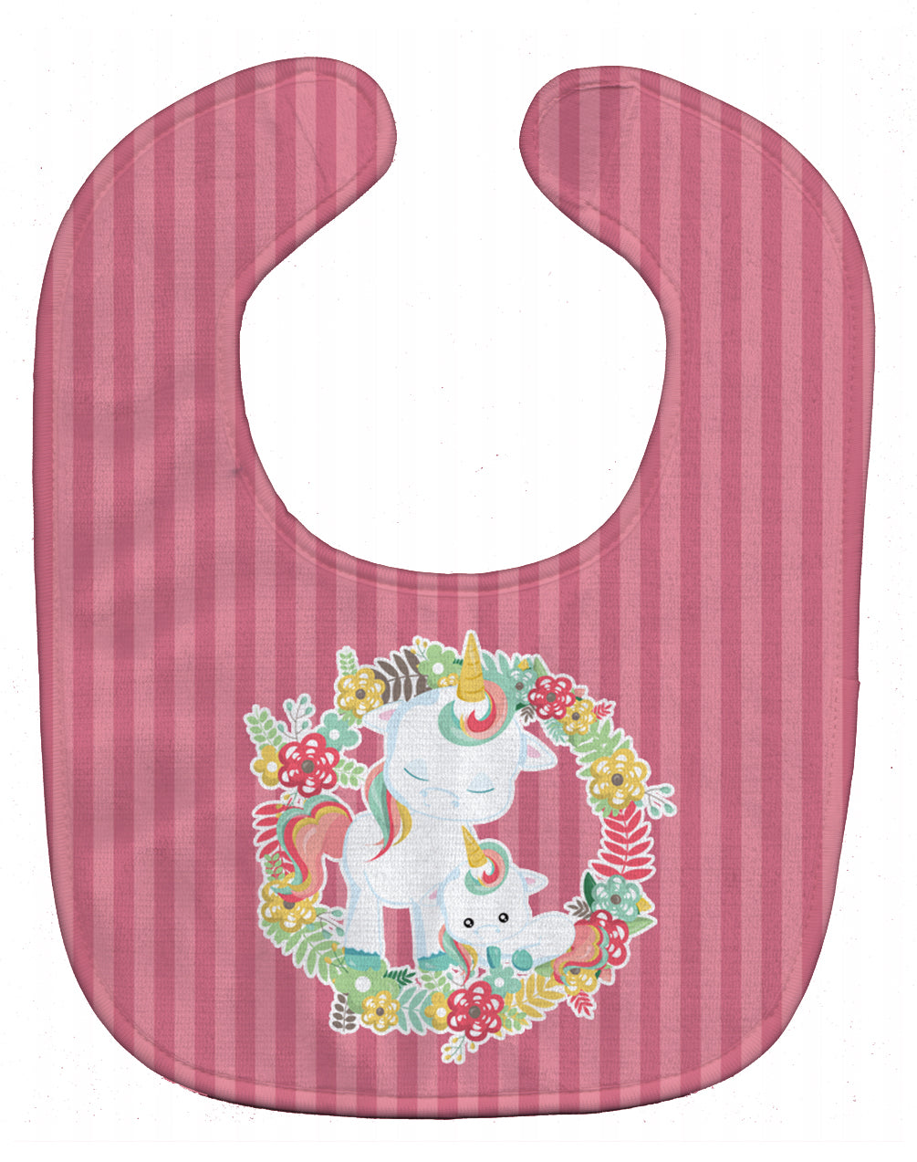 Unicorn and Flowers Baby Bib BB8772BIB - the-store.com