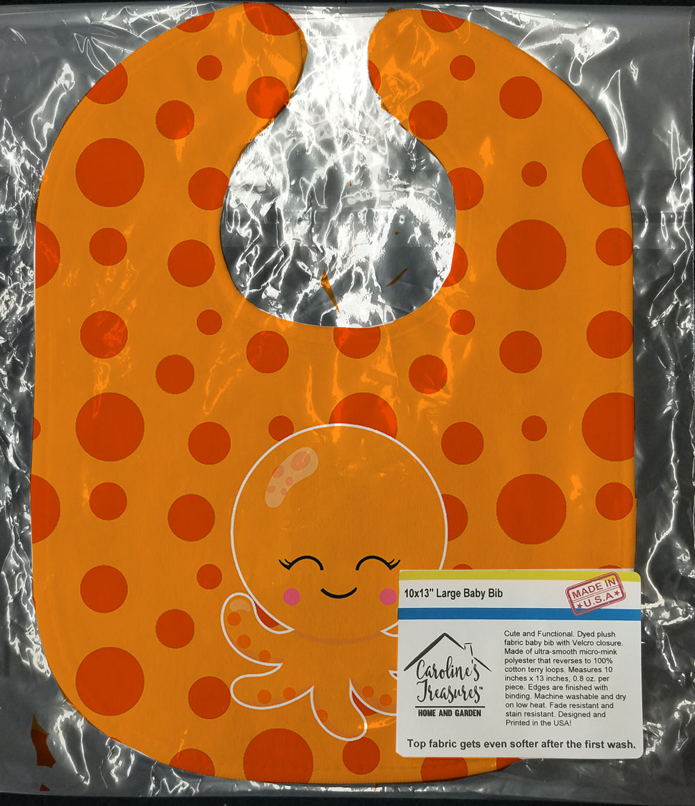 Ocean Octopus Orange Baby Bib BB8795BIB - the-store.com