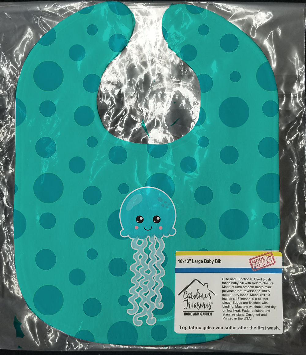 Ocean Jellyfish Blue Baby Bib BB8796BIB - the-store.com