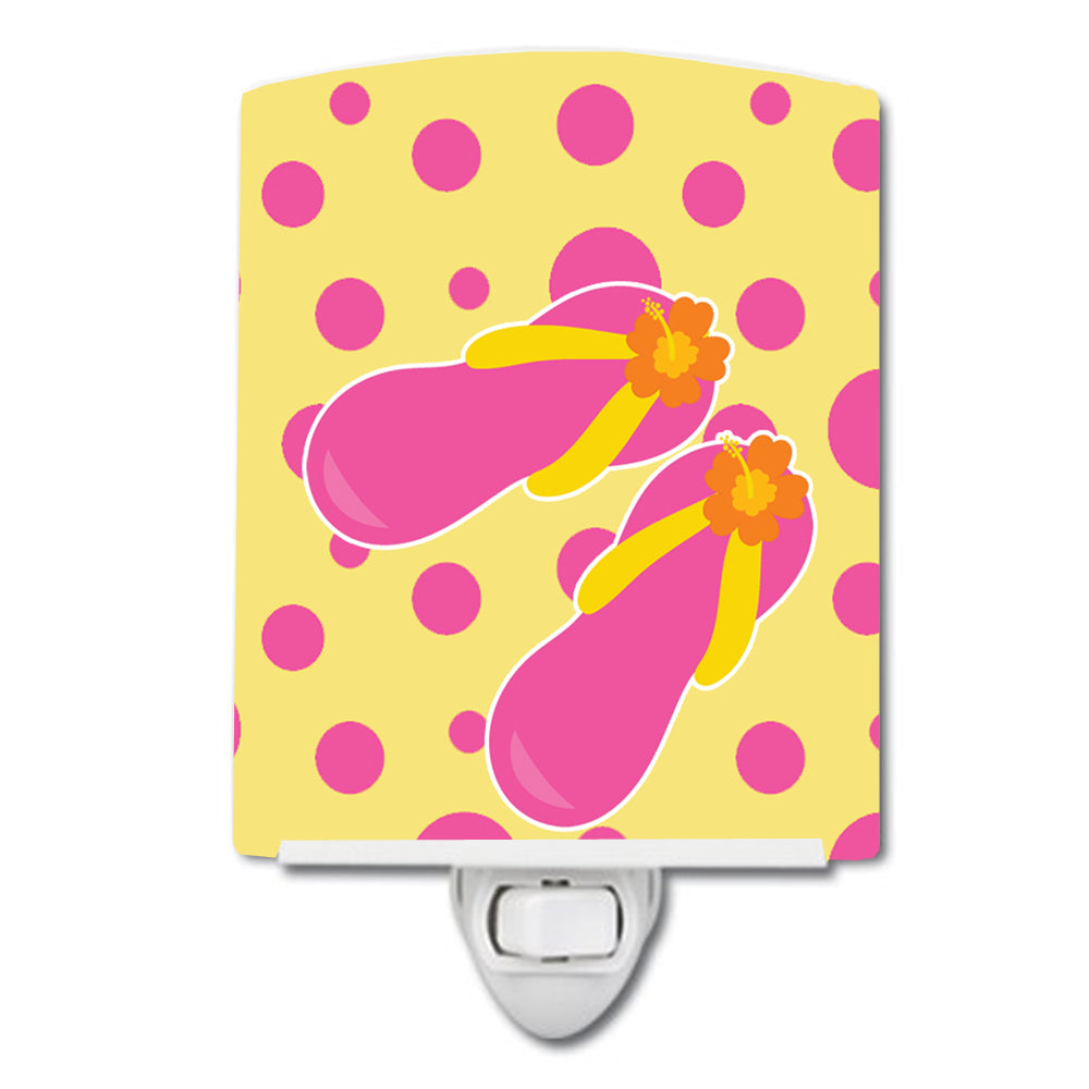 Beach Pink Flip Flops Ceramic Night Light BB8816CNL - the-store.com