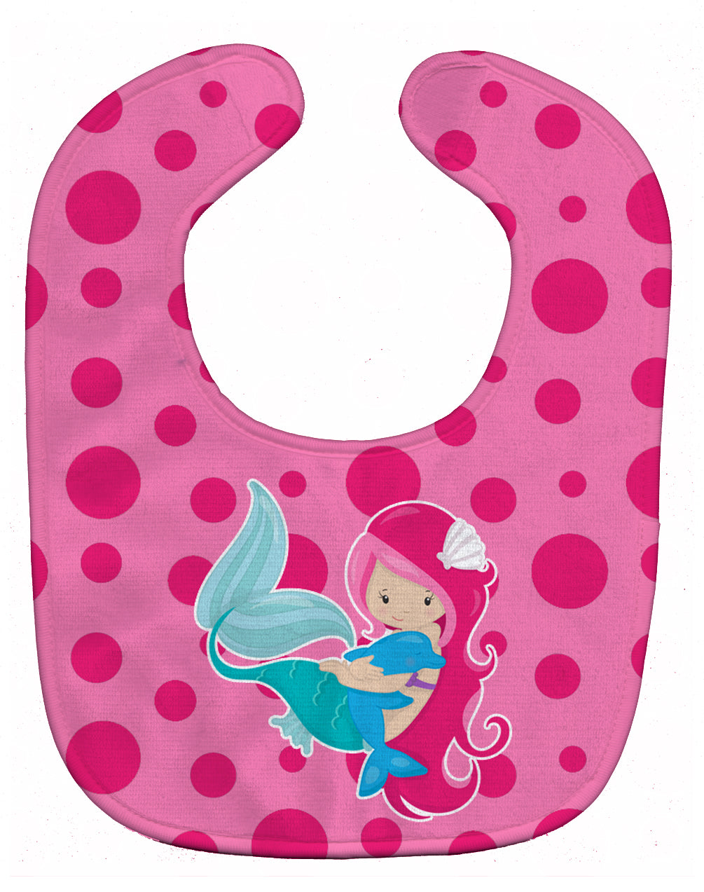 Beach Mermaid Pink Baby Bib BB8819BIB - the-store.com