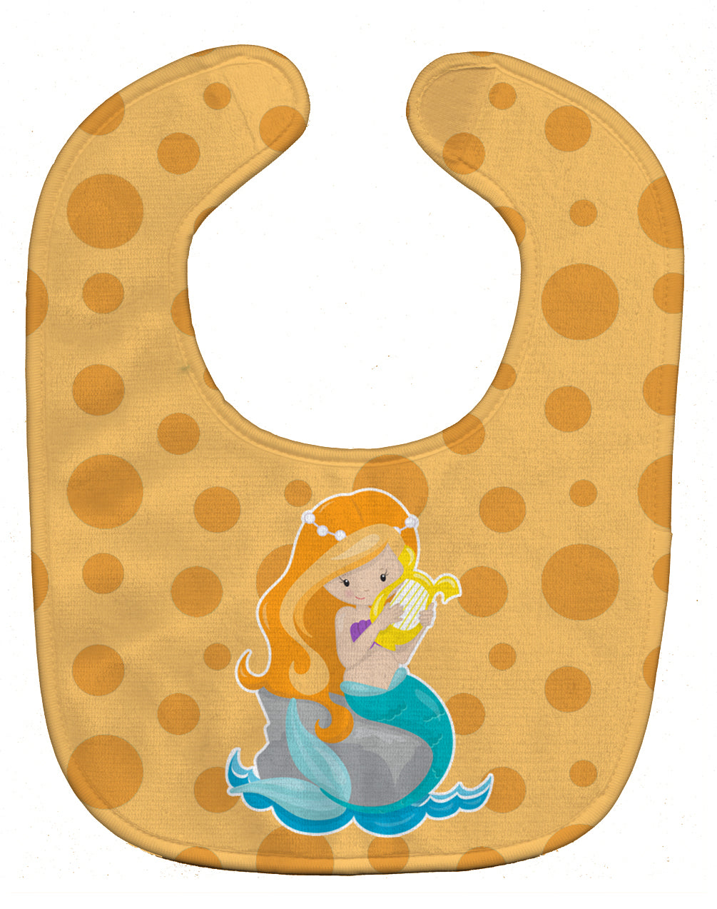 Beach Mermaid Ginger Hair Baby Bib BB8829BIB - the-store.com