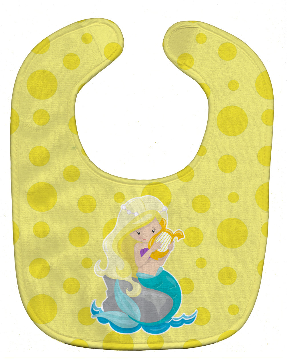 Beach Mermaid Blonde Hair Baby Bib BB8830BIB - the-store.com