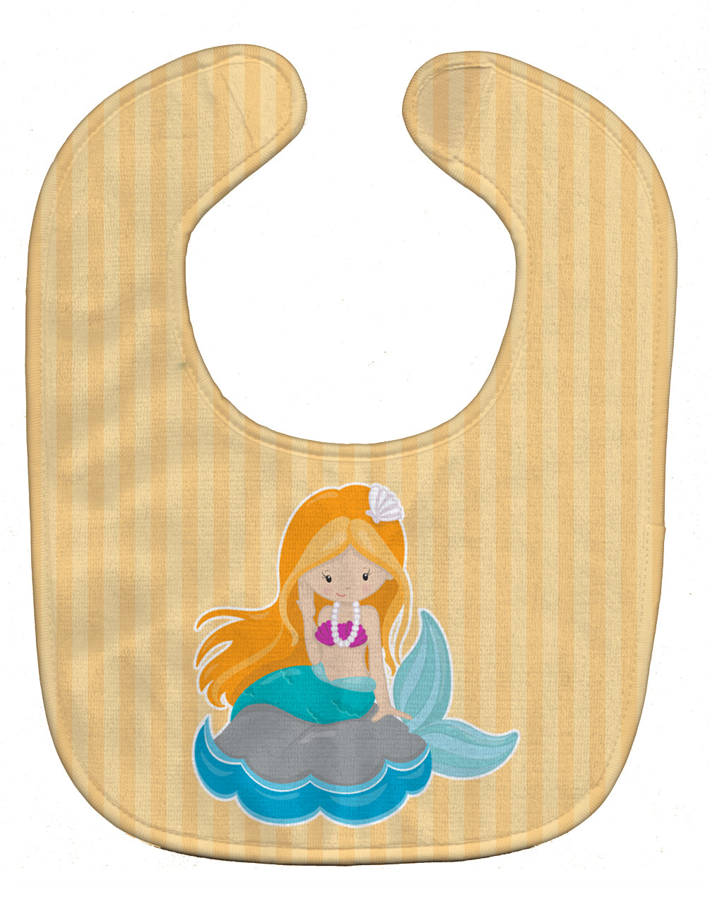 Beach Mermaid Ginger Hair Baby Bib BB8834BIB - the-store.com