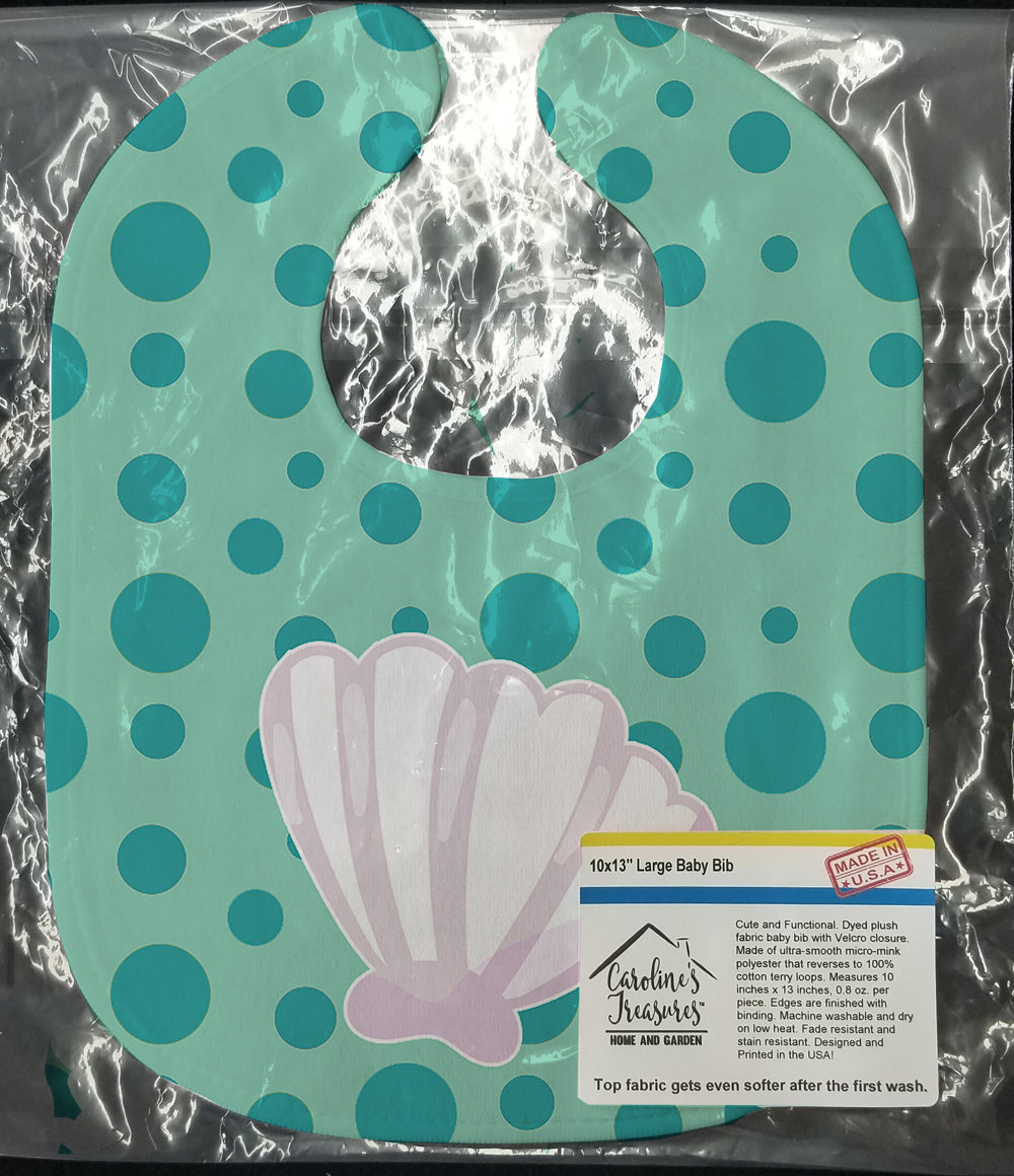 Beach Scallop Shell Baby Bib BB8840BIB - the-store.com