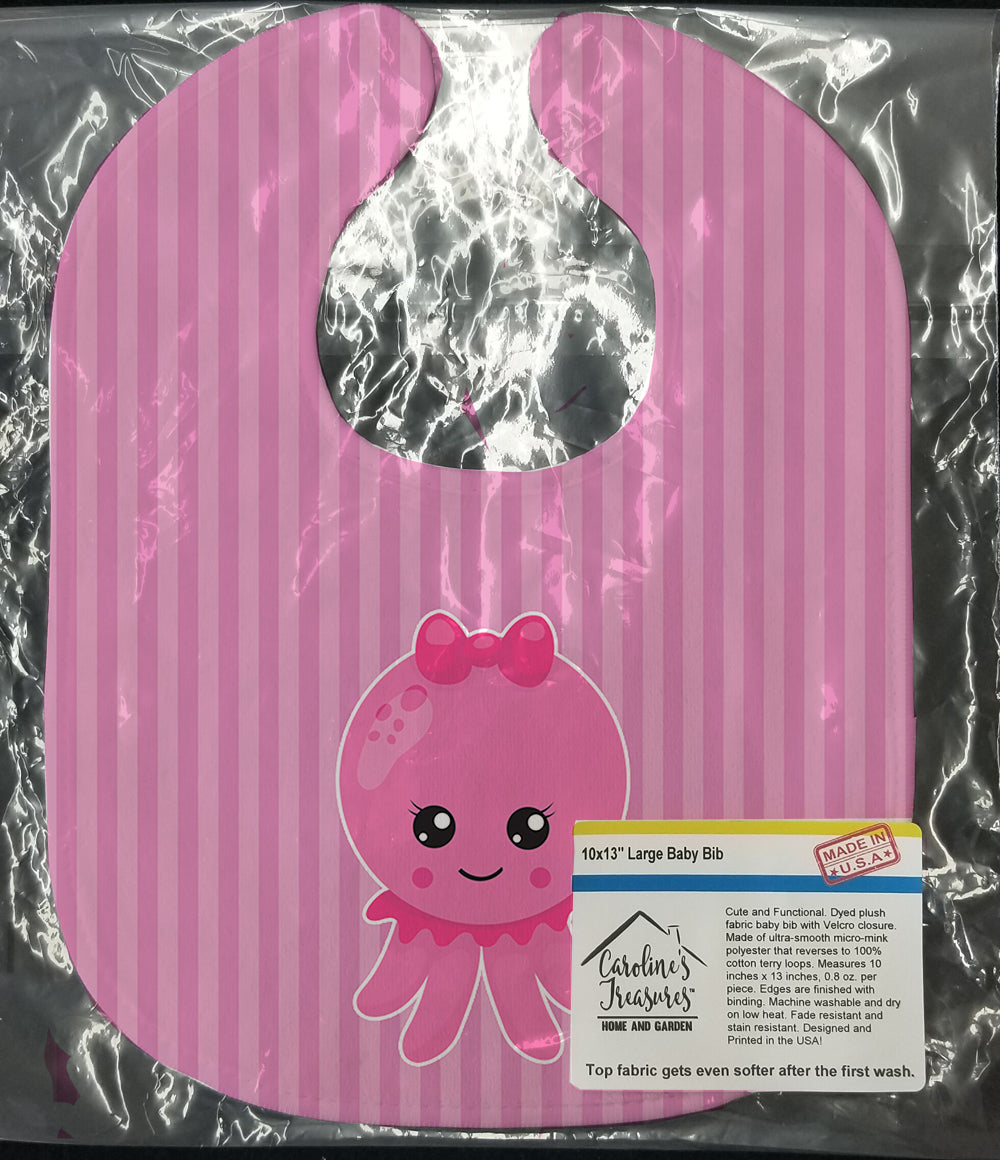 Nautical Pink Octopus Baby Bib BB8905BIB - the-store.com