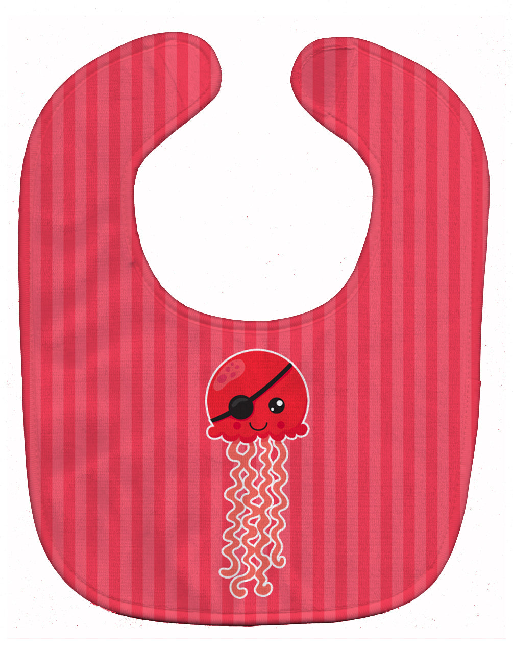 Nautical Pirate Jellyfish Red Baby Bib BB8914BIB - the-store.com