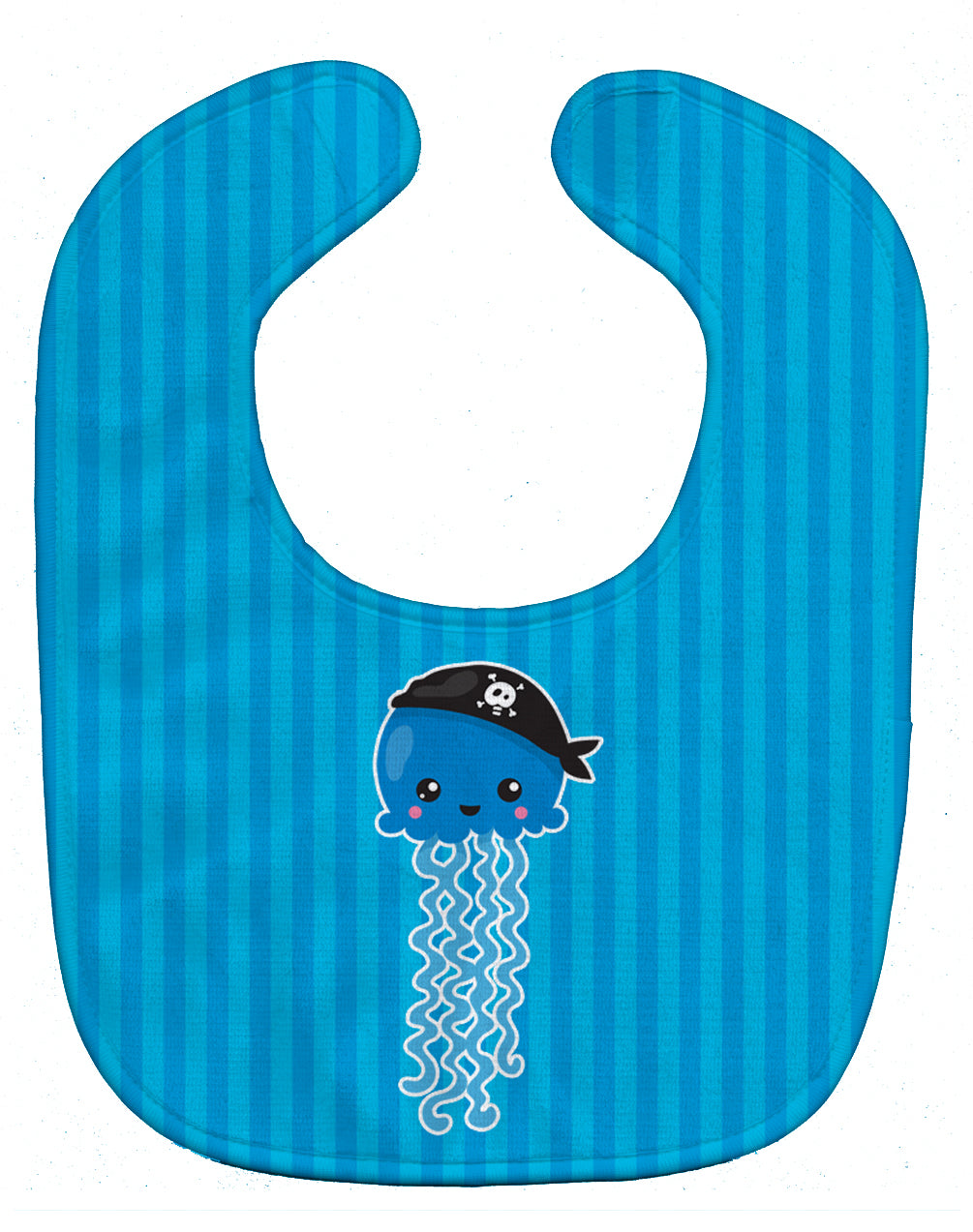 Nautical Pirate Jellyfish Blue Baby Bib BB8915BIB - the-store.com