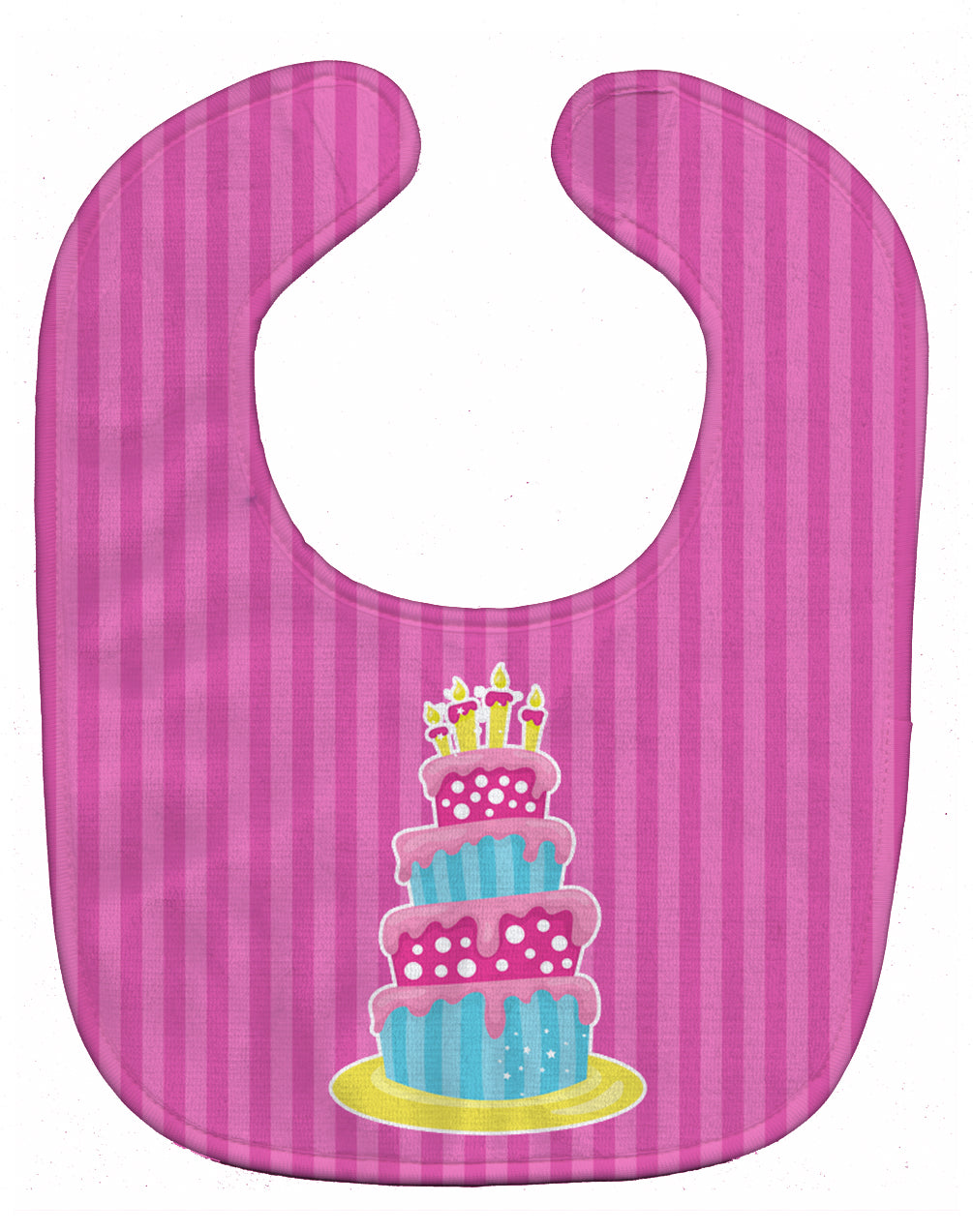 Dinosaur Pink Birthday Cake Baby Bib BB8922BIB - the-store.com