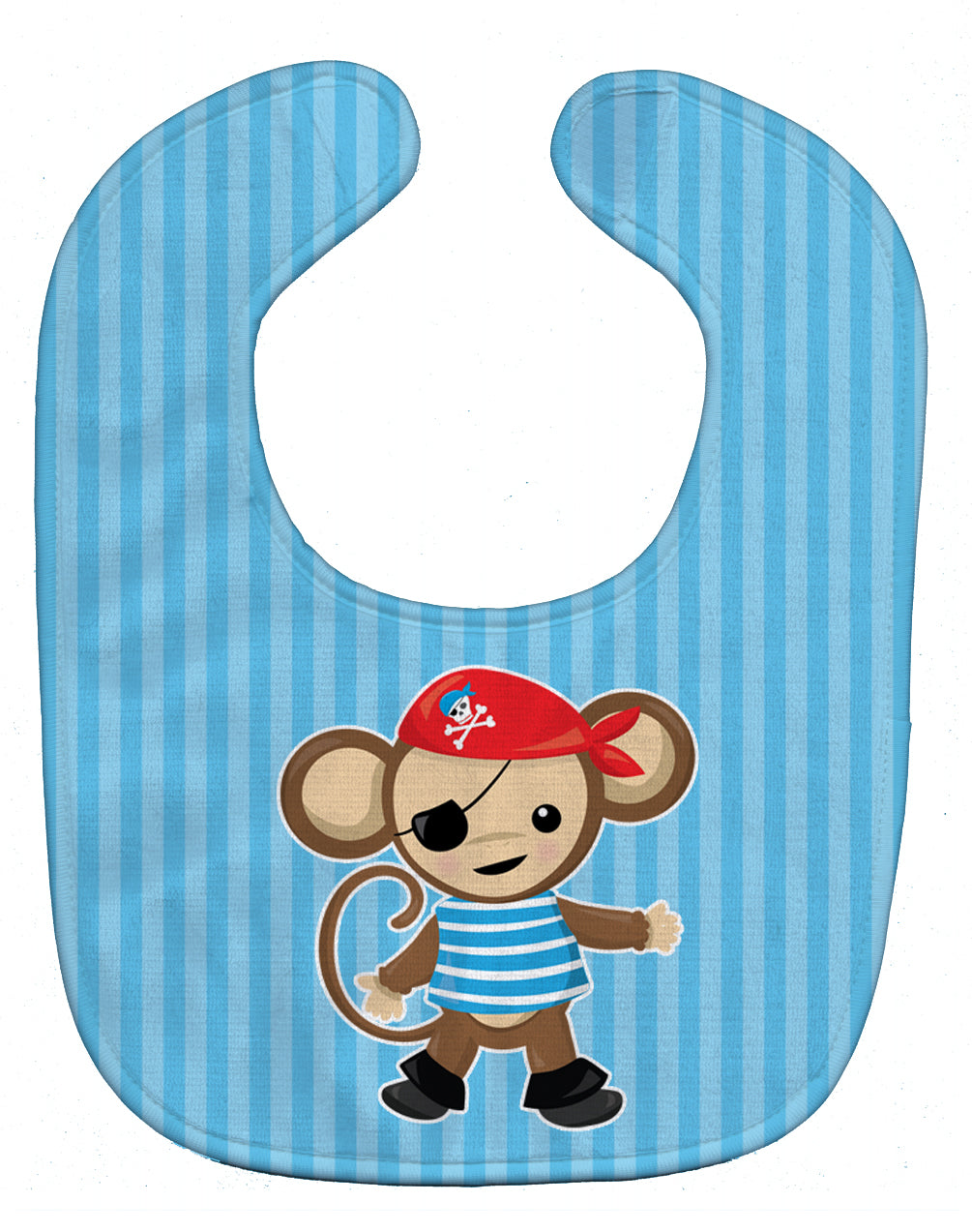 Pirate Monkey Blue Baby Bib BB8972BIB - the-store.com