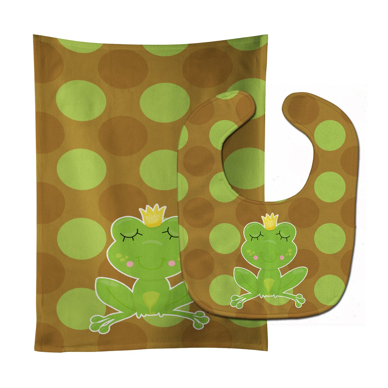 Frog Prince #4 Baby Bib & Burp Cloth BB8991STBU by Caroline's Treasures