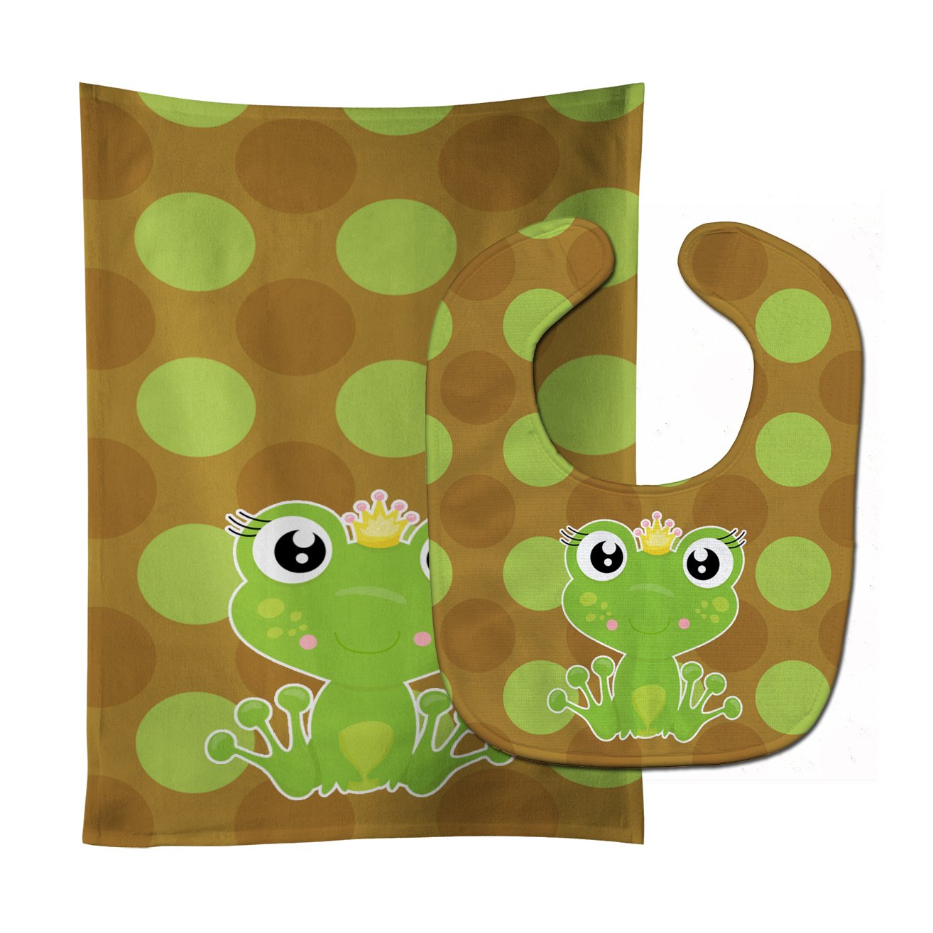 Frog Prince #6 Baby Bib & Burp Cloth BB8993STBU by Caroline's Treasures