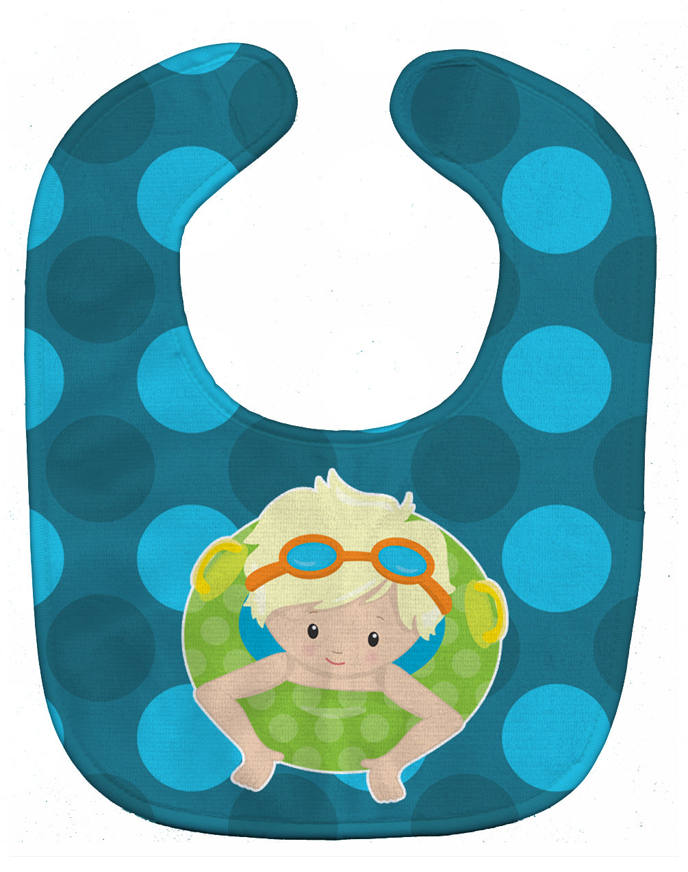 Summer Pool Boy in Tube Blonde Baby Bib BB8997BIB - the-store.com