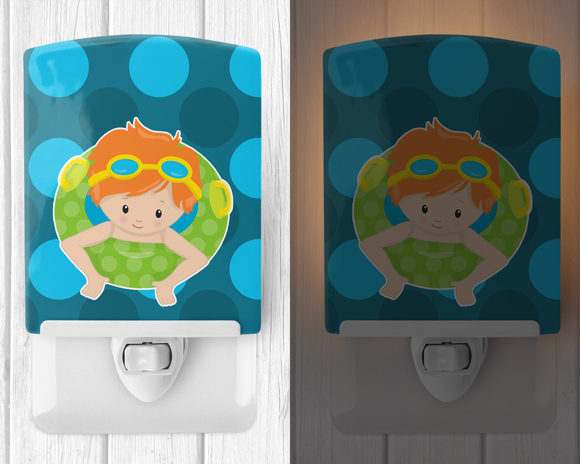 Summer Pool Boy in Tube Ginger Ceramic Night Light BB8998CNL - the-store.com