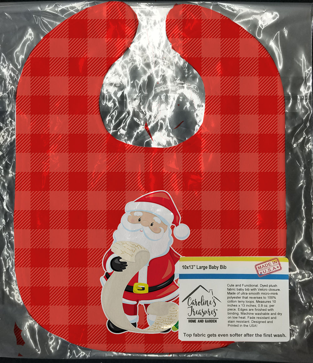 Christmas Santa Claus list Baby Bib BB9021BIB - the-store.com