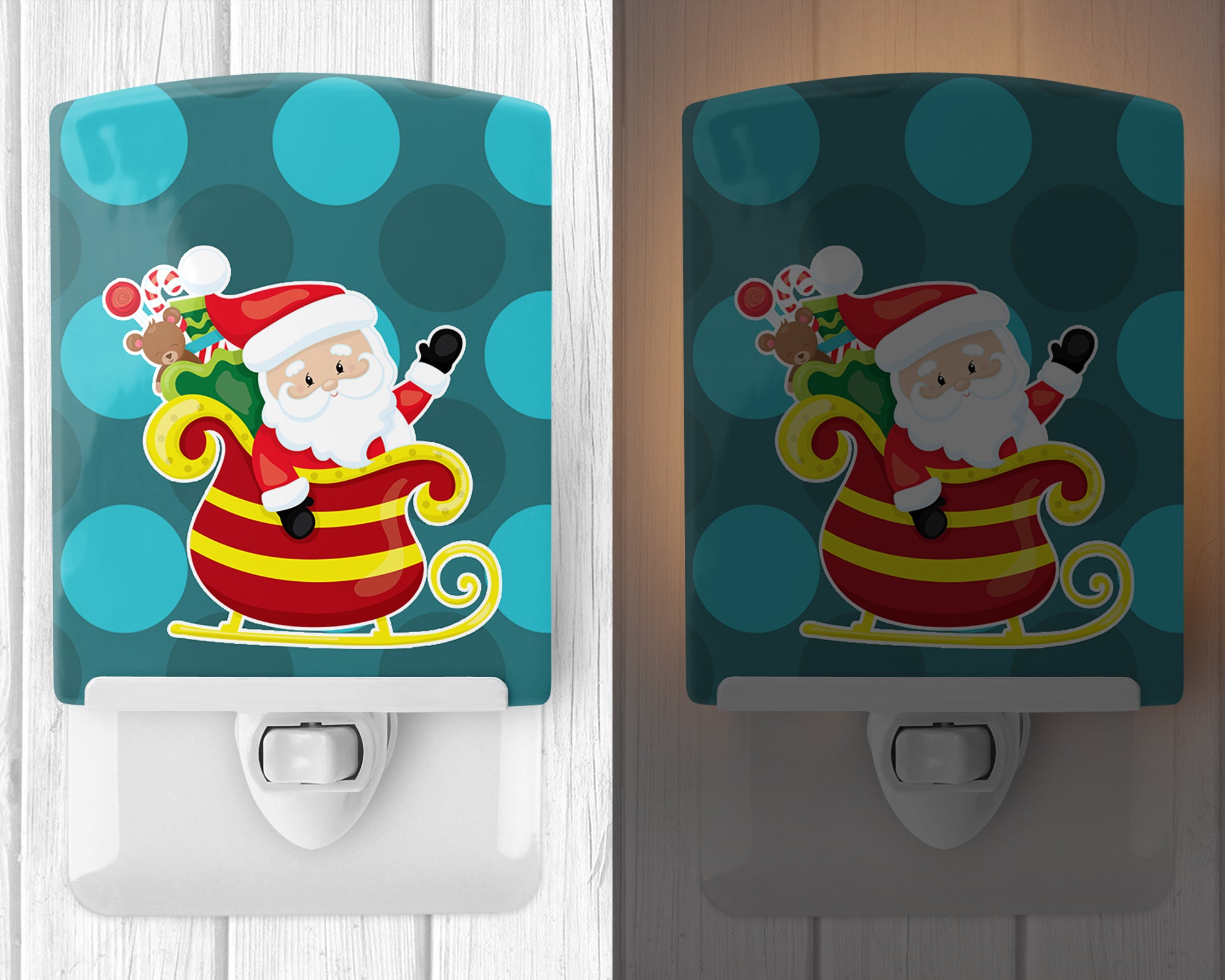 Christmas Santa Claus Sleigh Ceramic Night Light BB9023CNL - the-store.com